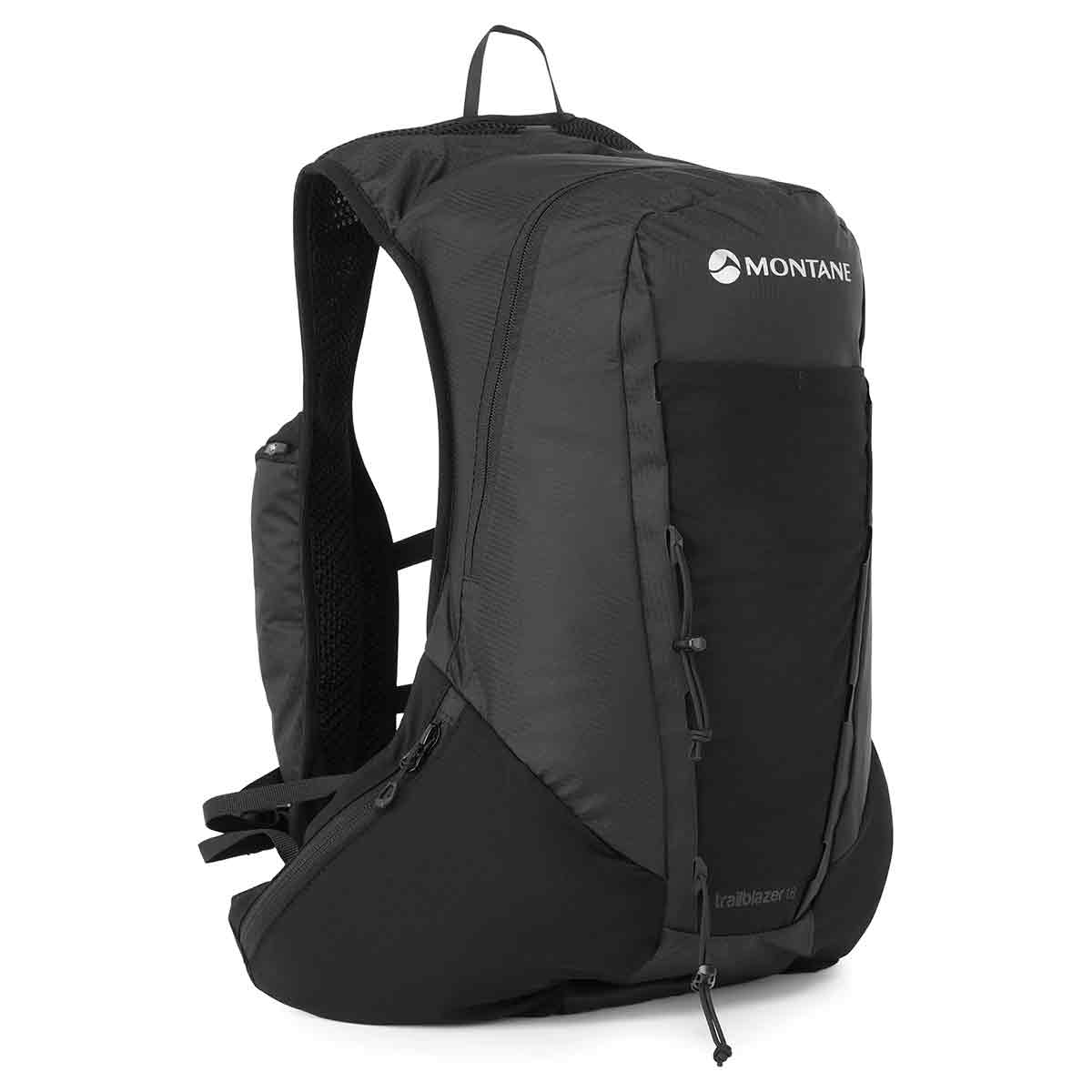 Montane Trailblazer 18L Backpack in black, featuring a sleek design with adjustable straps and breathable back panel.