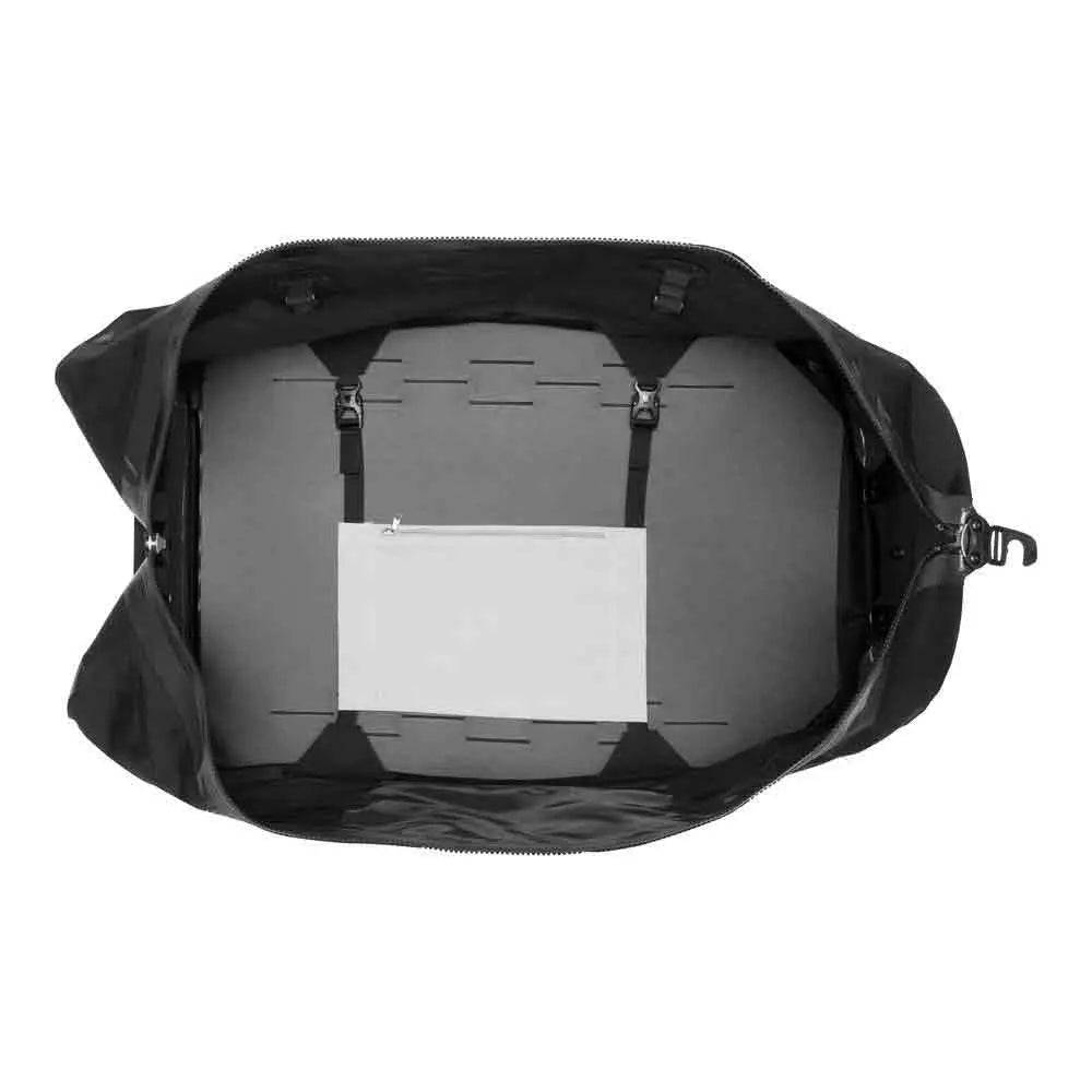 Spacious interior of Ortlieb Duffle RS Travel Bag 140L with compression straps and waterproof lining for secure packing.