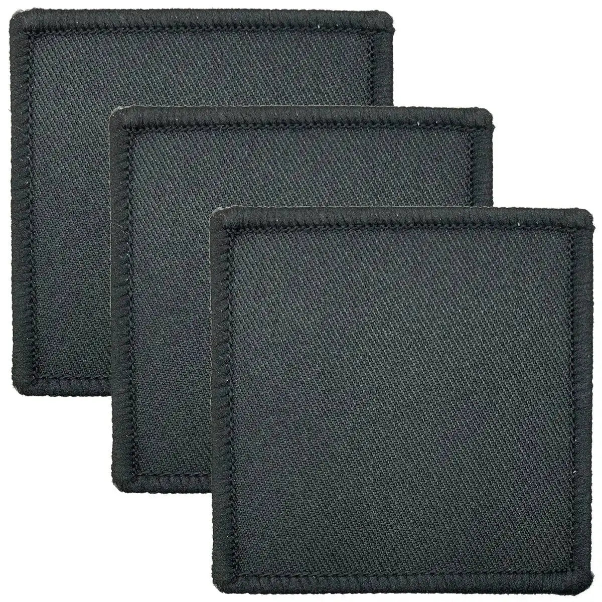 Set of three black Para DZ TRF 6cm x 6cm patches with hook & loop backing, regulation military uniform patches. Black 4 Para from John Bull Clothing
