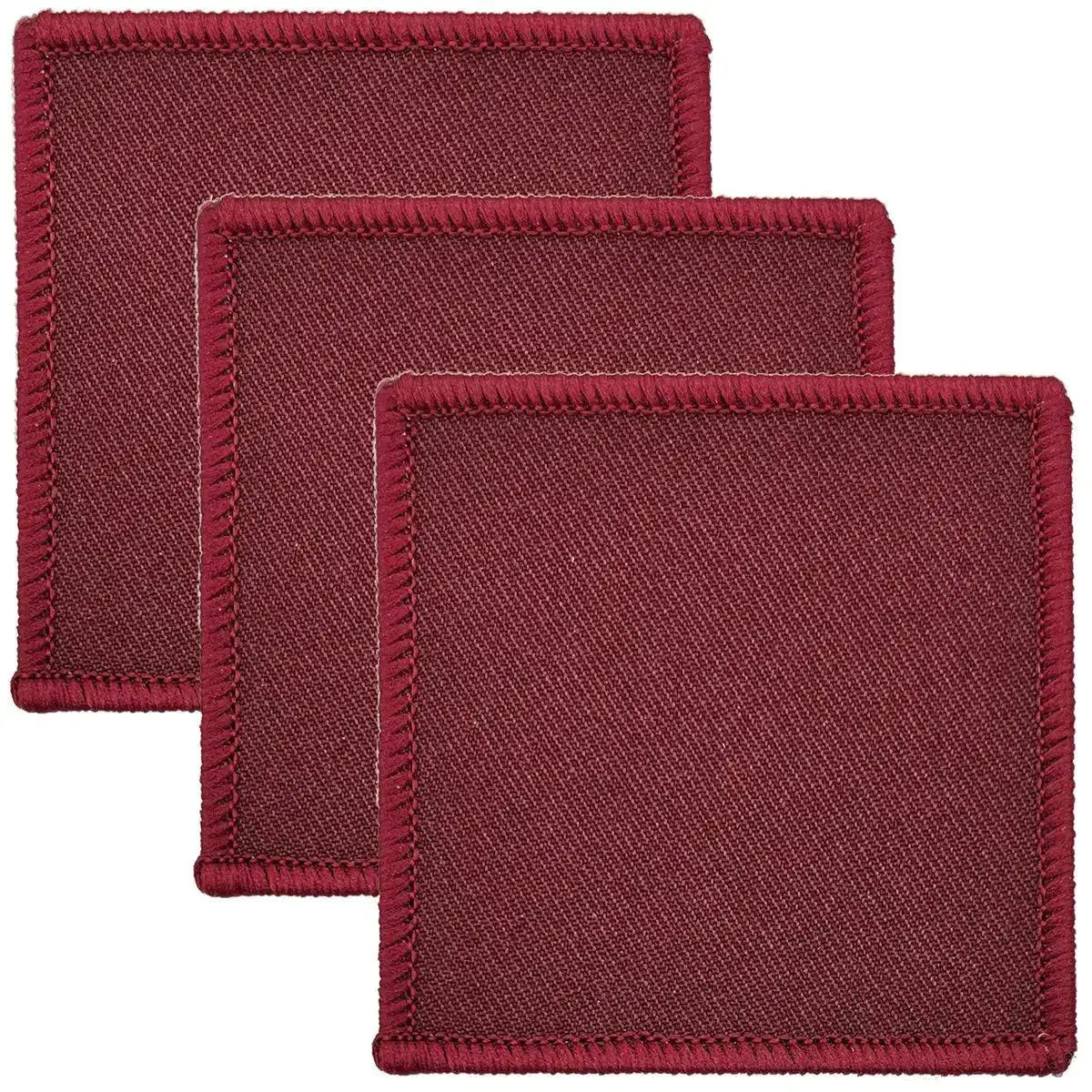Set of three maroon Para DZ TRF 6cm x 6cm patches with hook & loop backing for military uniforms, available at John Bulls. Maroon 1 Para from John Bull Clothing