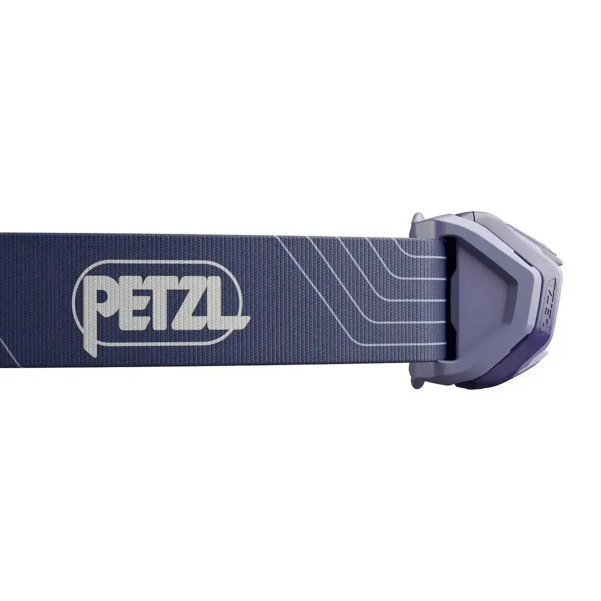 Detailed view of the Petzl Tikka Head Torch strap with PETZL branding, showcasing durable and adjustable headband construction. from John Bull Clothing