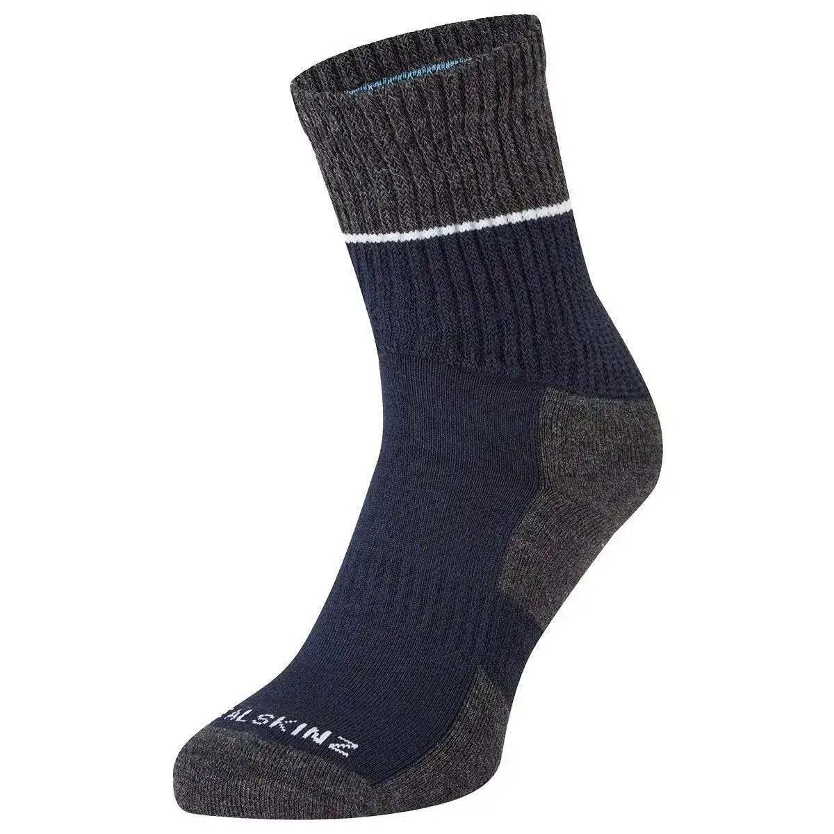 Sealskinz Thurton Solo Quickdry Mid Length Socks - John Bull Clothing Navy Blue/Grey Marl from John Bull Clothing
