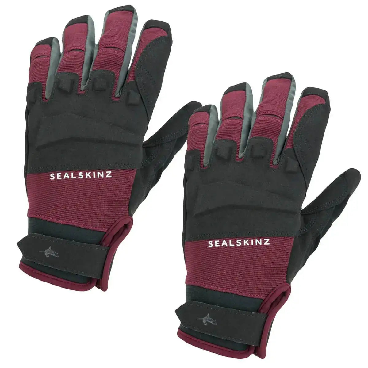 Sealskinz Waterproof All Weather Mountain Bike Glove - John Bull Clothing Red/Black from John Bull Clothing