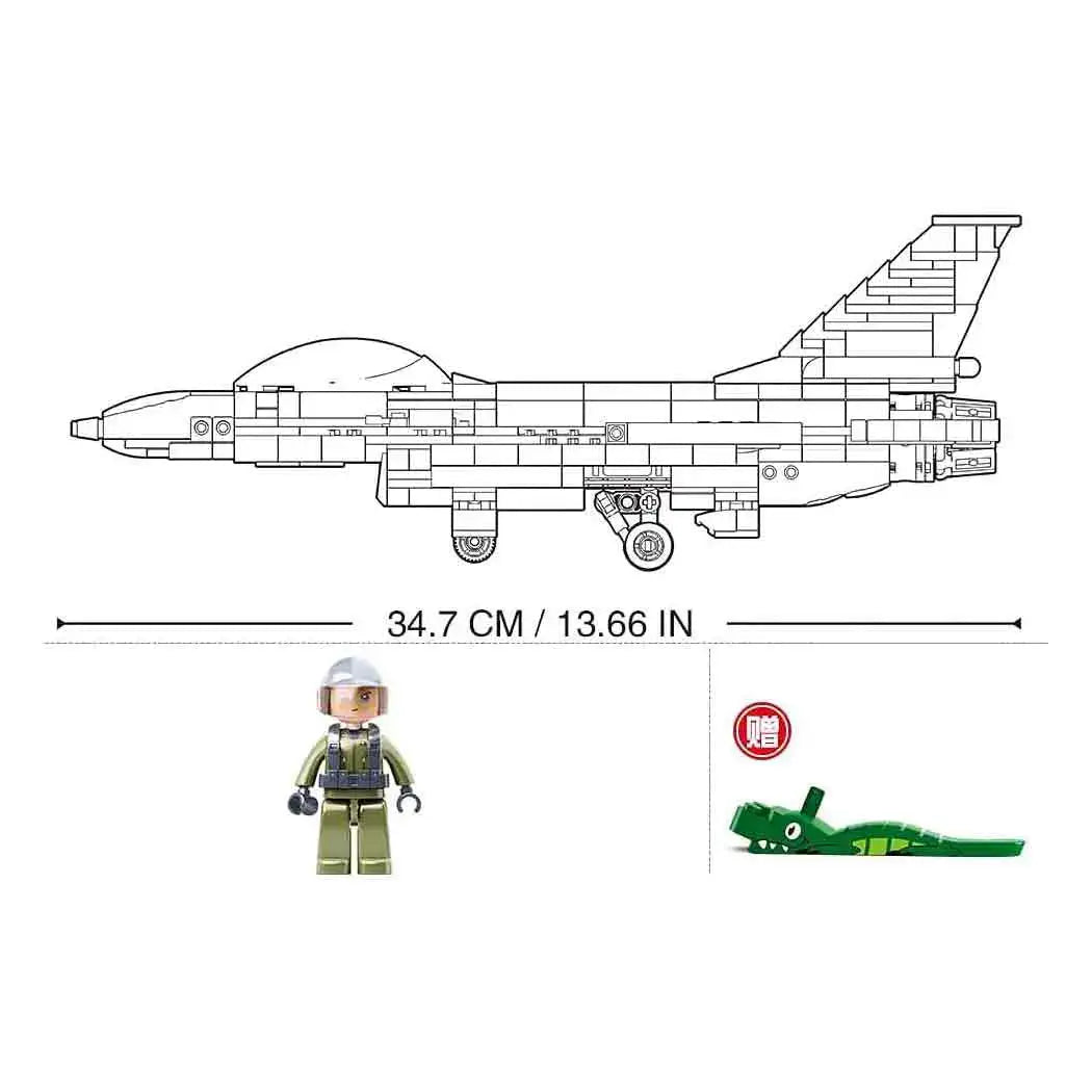 Sluban F16 Falcon Fighter Aircraft Plane Set M38-B0891 - John Bull Clothing from John Bull Clothing