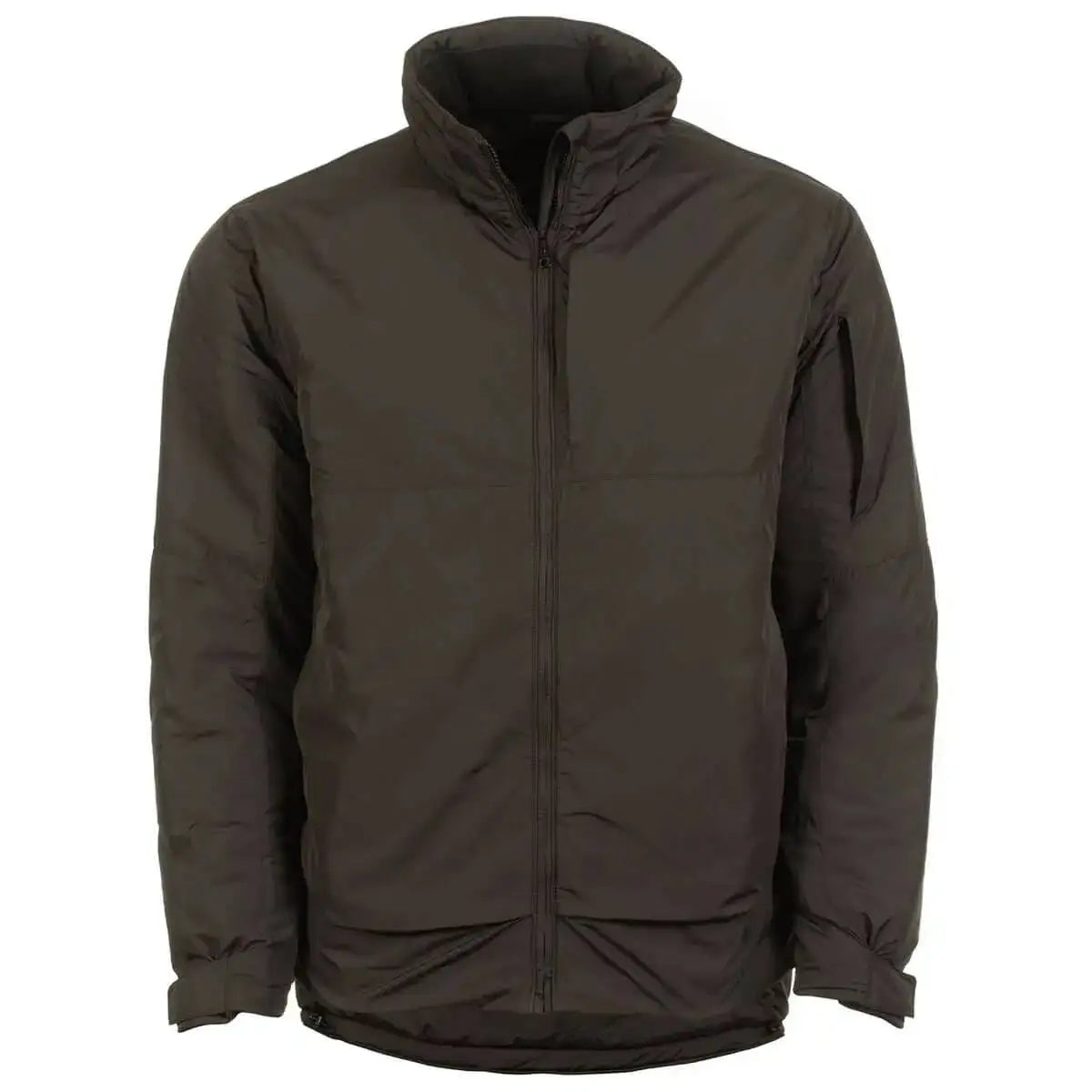 Snugpak Arrowhead Insulated Jacket Black with full front zip and high collar, ideal for outdoor wear. Medium-weight coat for cold weather protection. from John Bull Clothing
