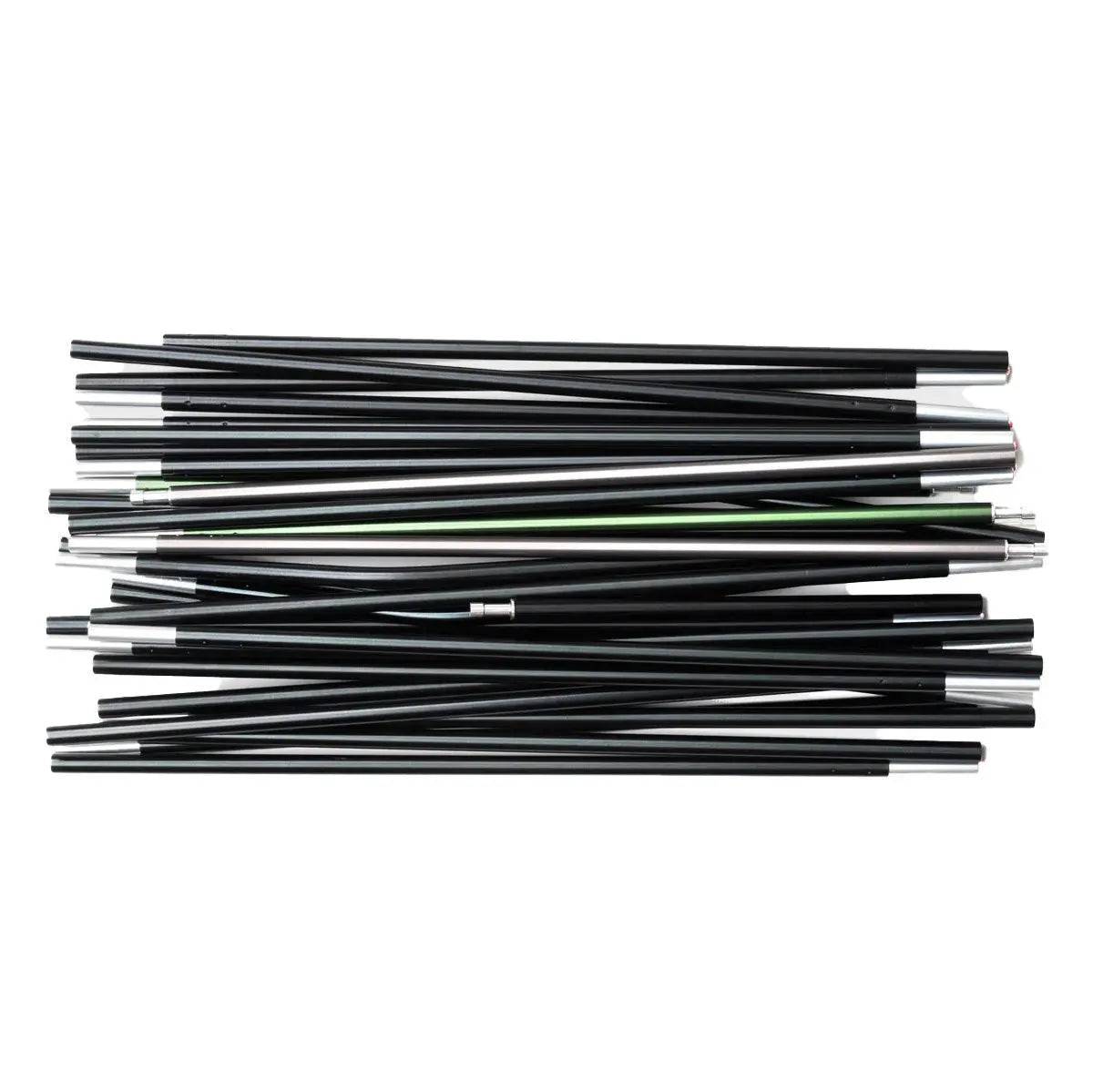 Lightweight yet strong aluminum poles of the Snugpak Scorpion 3 IX Hiking Tent, essential for easy setup and structural stability.