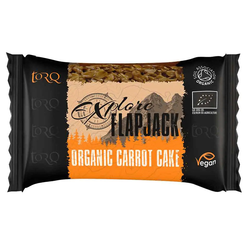 Torq Explore Organic Vegan Flapjack 65g - John Bull Clothing Carrot Cake from John Bull Clothing