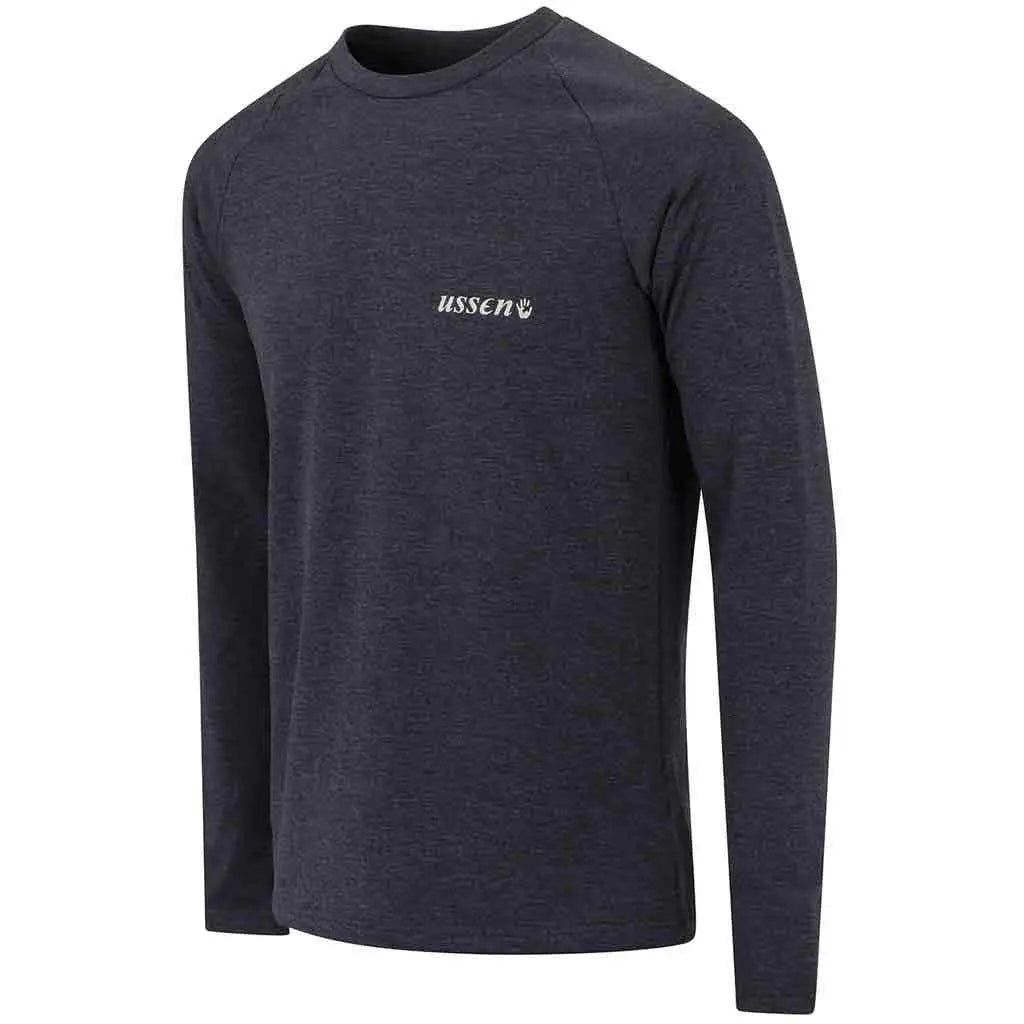 Ussen Baltic Crew Neck Black Thermal Shirt - John Bull Clothing from John Bull Clothing