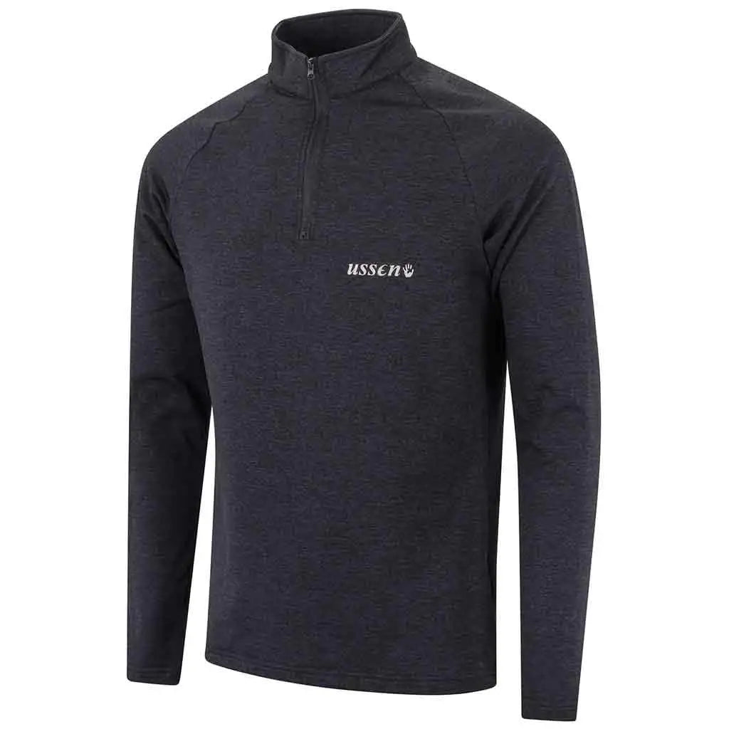 Ussen Baltic Norj Zipped Black Thermal Mens Top - John Bull Clothing from John Bull Clothing