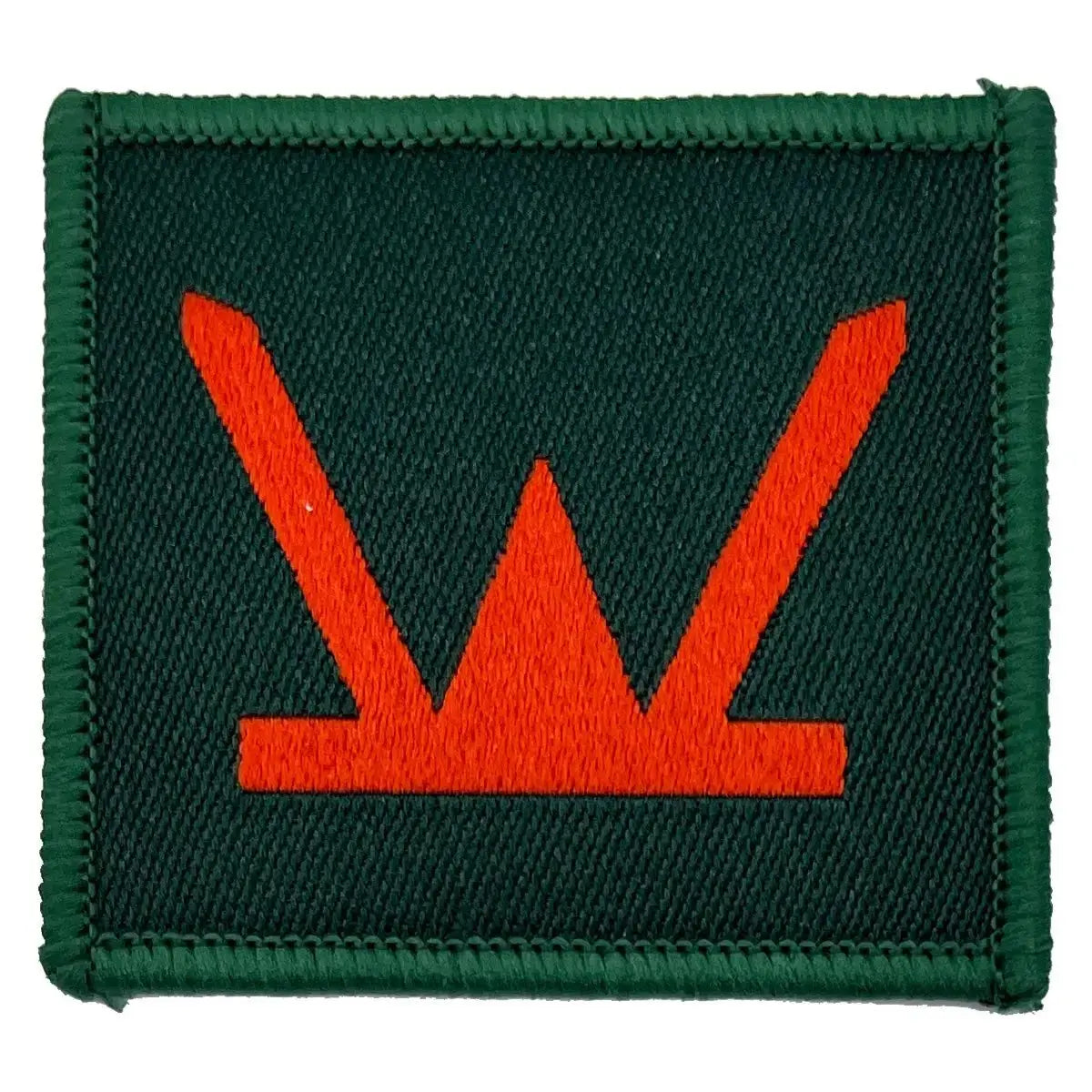 Single 160 Welsh Brigade TRF patch in green with red insignia, regulation iron or sew on patch for military uniform identification.