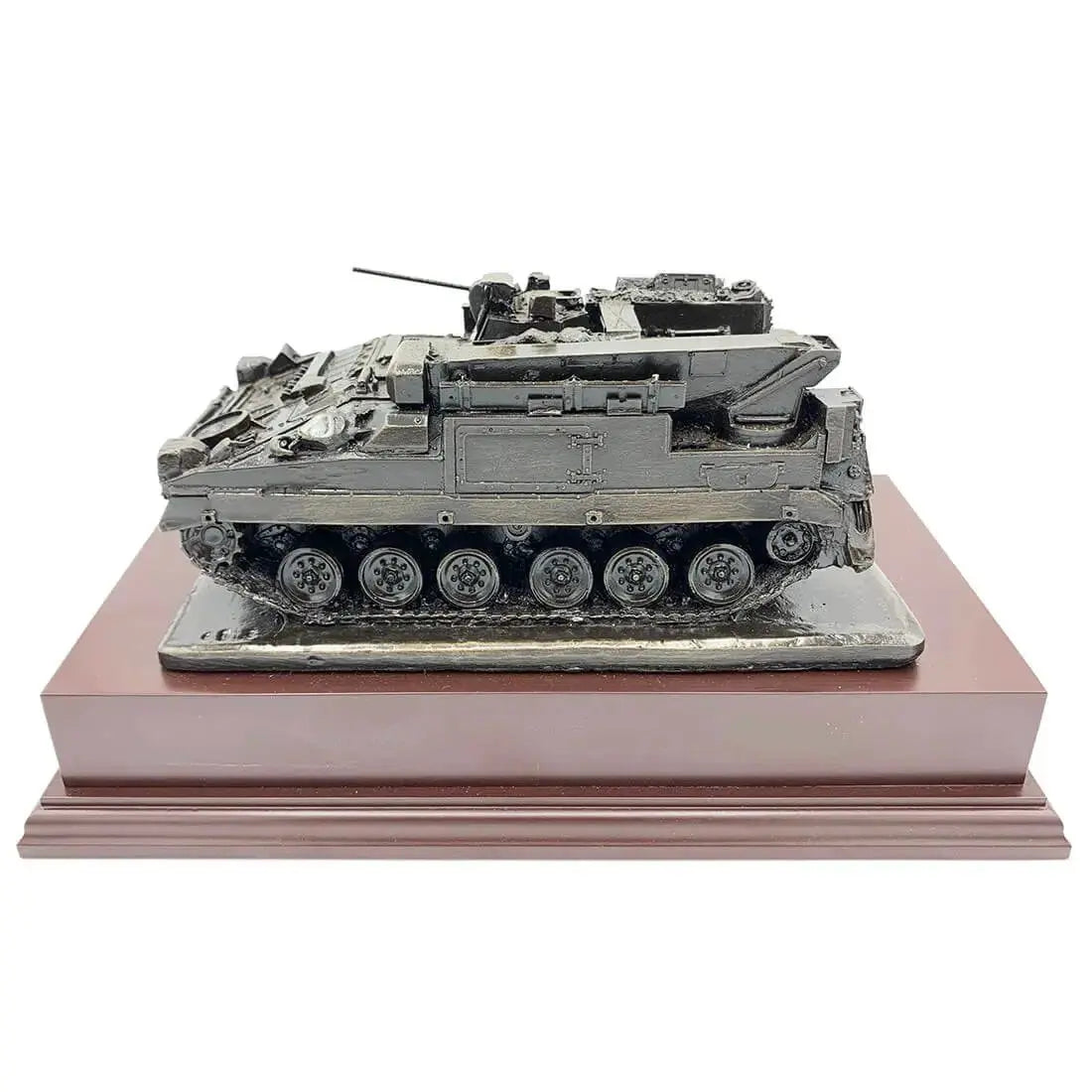 Left side profile of 512 Recovery Vehicle Bronze Resin Statue | John Bulls with visible track wheels and realistic military detailing.