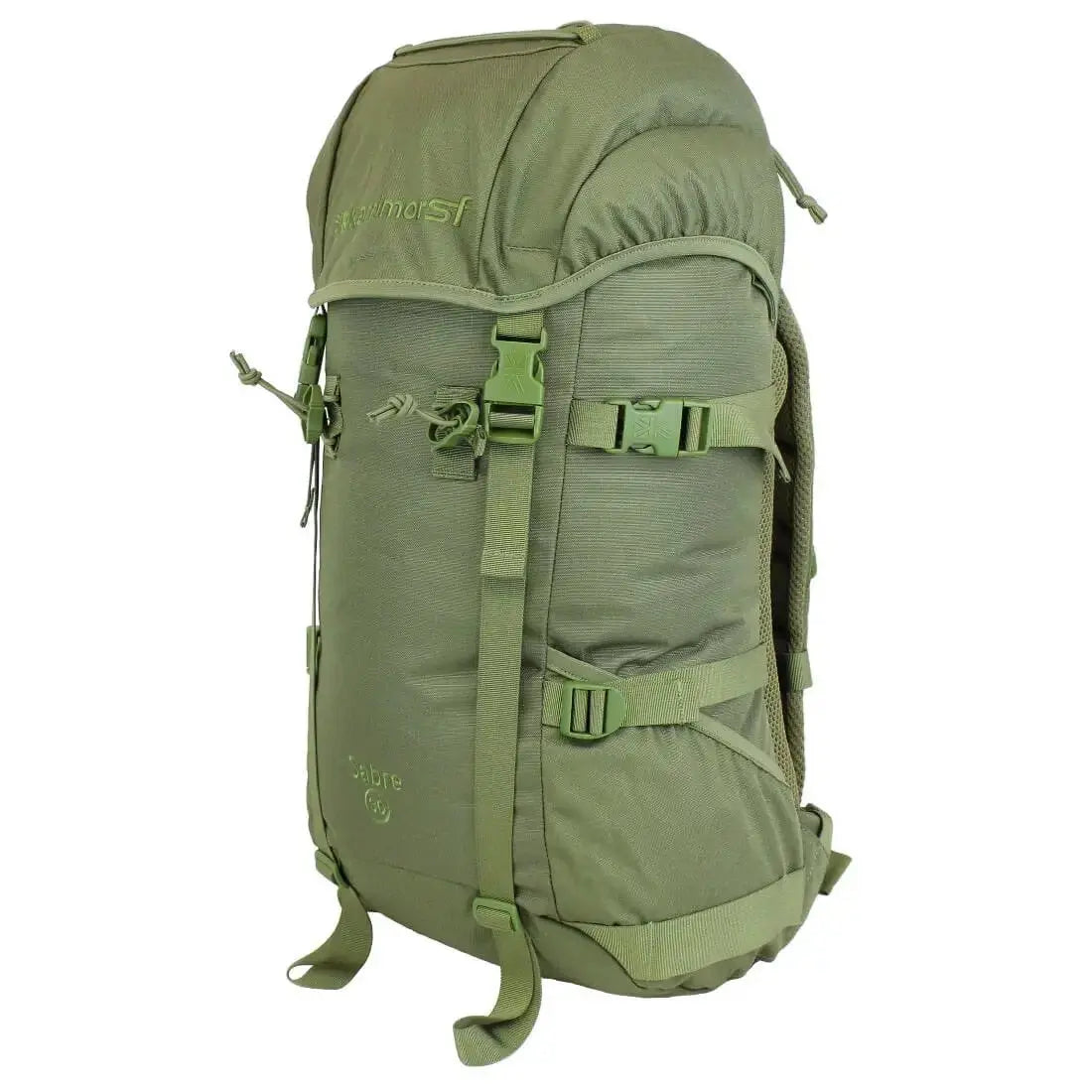 Karrimor SF Sabre 30 Rucksack in olive green, designed for military and outdoor use with durable fabric, adjustable straps, and MOLLE compatibility.