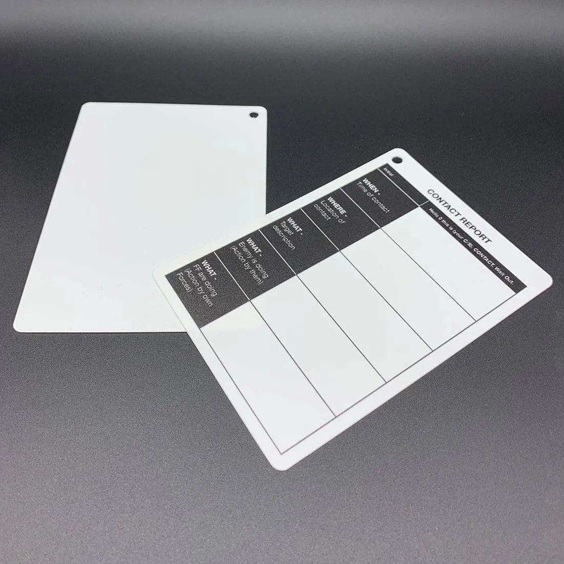 A6 Single Sided Contact Report Battle Card - John Bull Clothing