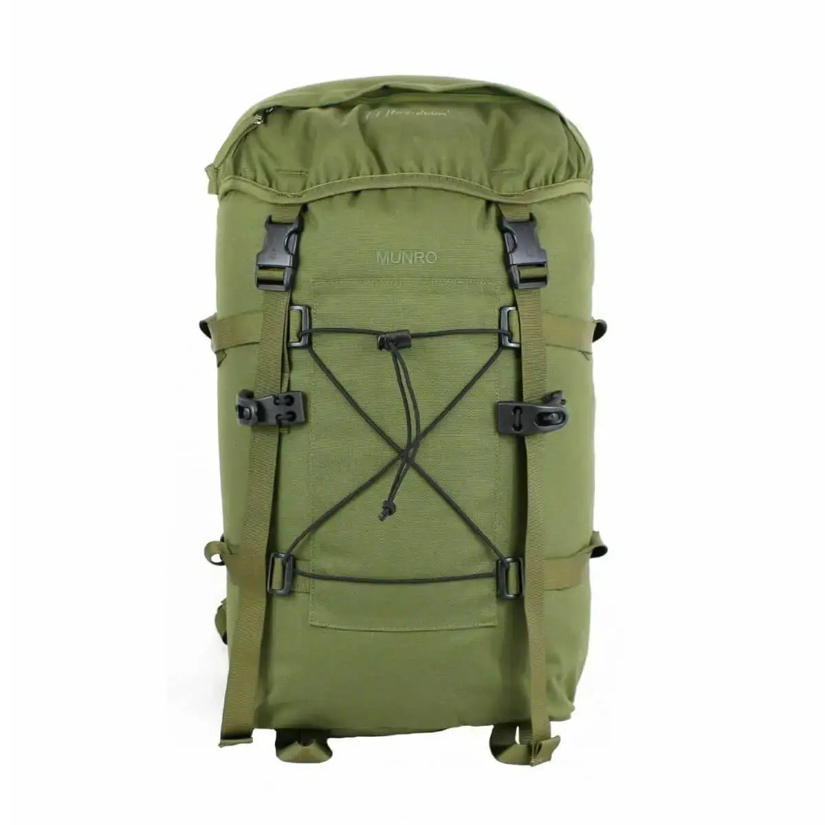Berghaus Munro II IR Tactical Daysack in green, 35 litre backpack with compression straps and bungee cord, perfect for rugged outdoor use.