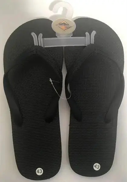 Black Flip Flops - One Size - John Bull Clothing