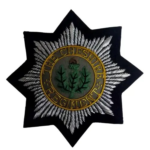 Cheshire Regiment Bullion Blazer Badge - John Bull Clothing