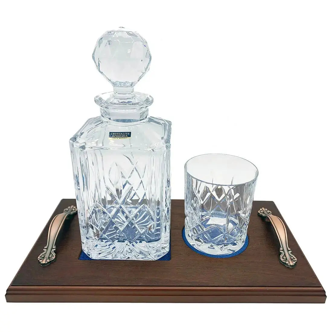 Crystal Whisky Decanter Set with 1 Glass - John Bull Clothing