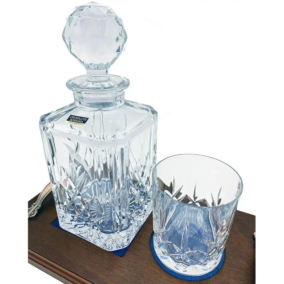 Crystal Whisky Decanter Set with 1 Glass - John Bull Clothing