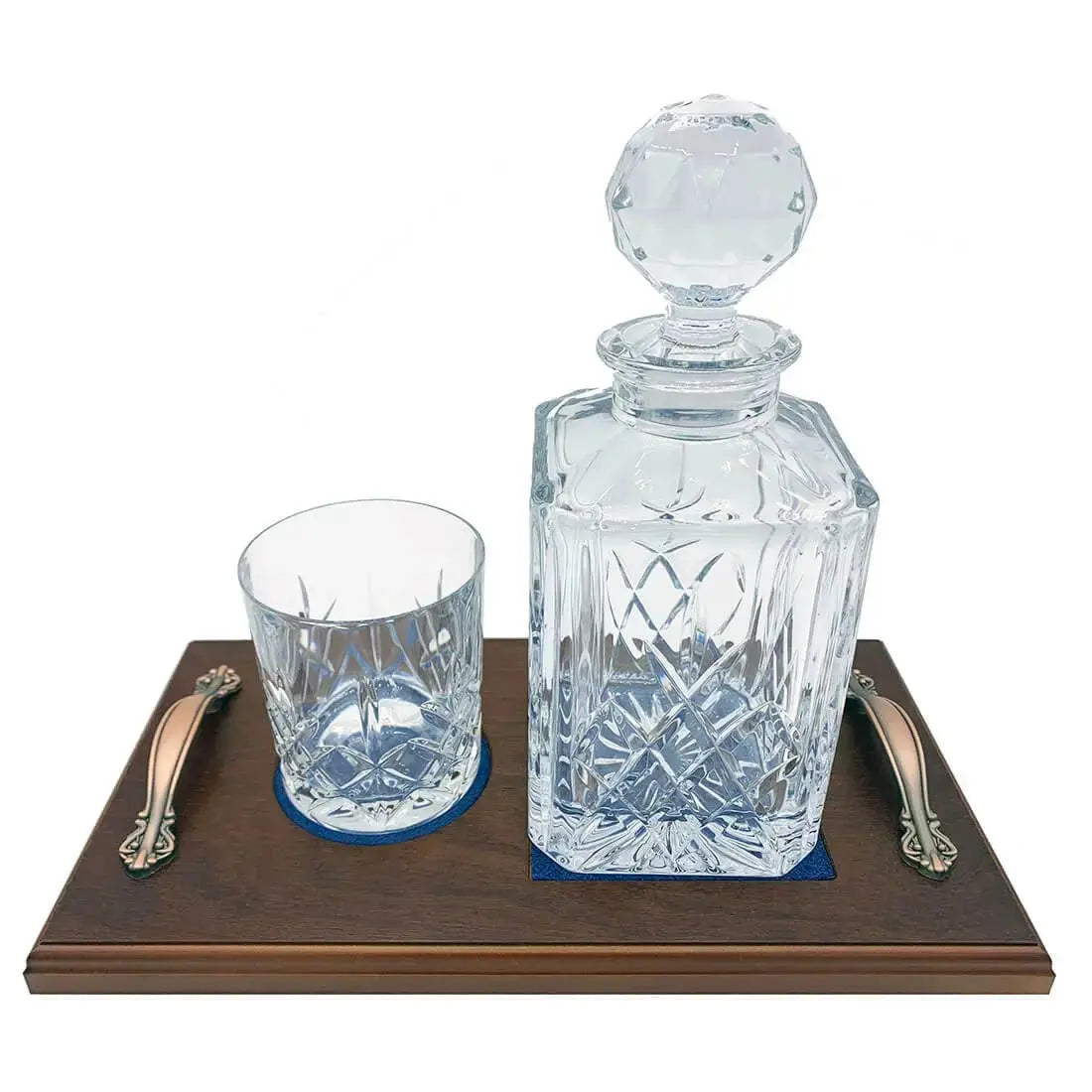 Crystal Whisky Decanter Set with 1 Glass - John Bull Clothing