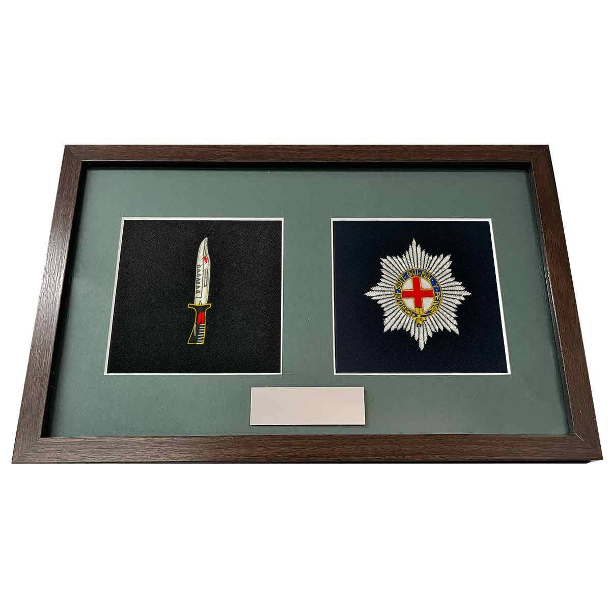 Double Frame Army Presentation - Infantry Badge and Other - John Bull Clothing