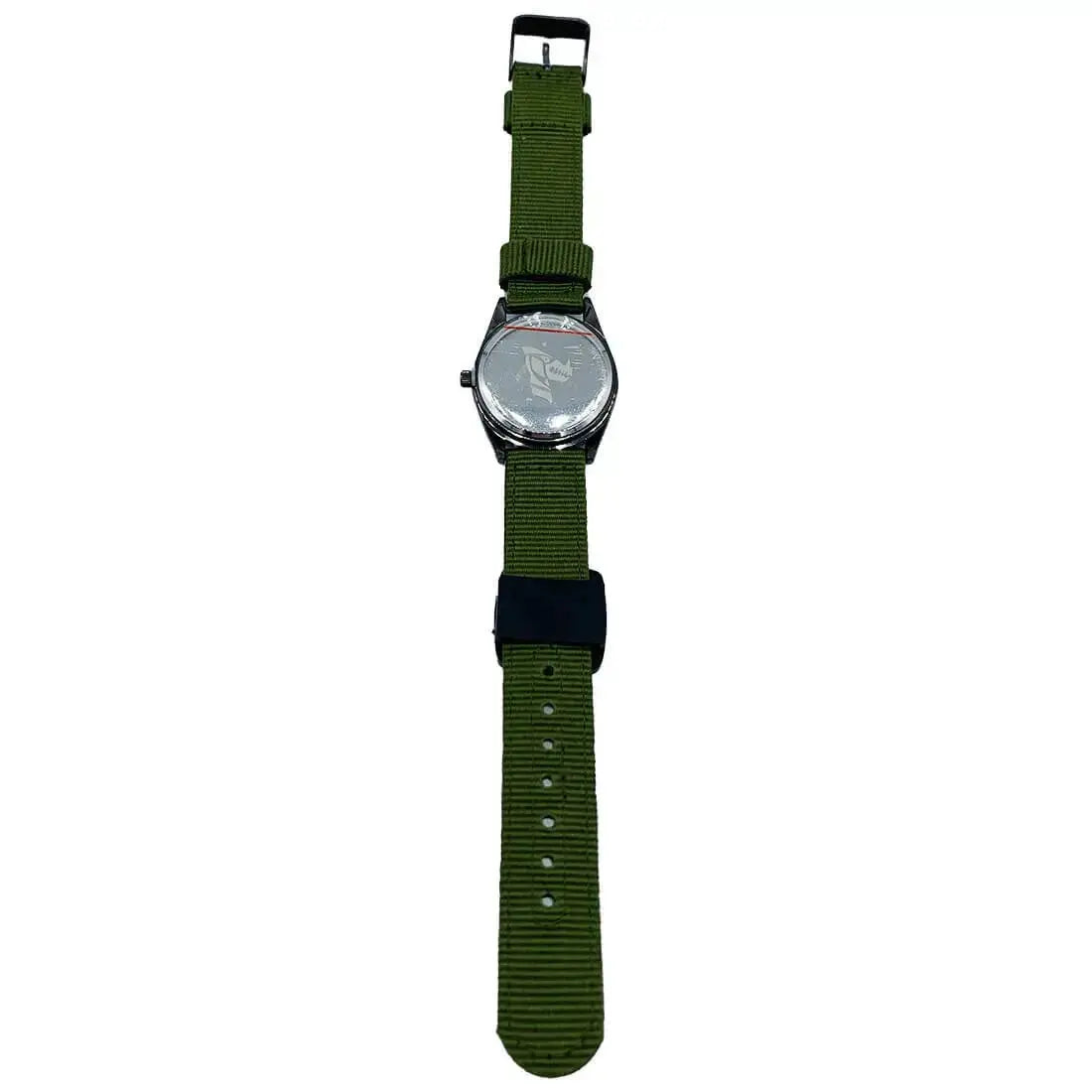Rear view of Dragon Tactical Watch with Compass by John Bull Clothing, showing adjustable strap and secure buckle for outdoor reliability.