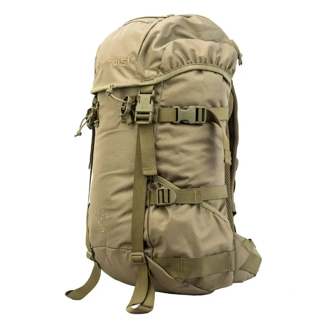 Karrimor SF Sabre 30 Rucksack in coyote brown, a durable 30L tactical backpack with adjustable straps and MOLLE compatibility for outdoor adventures.