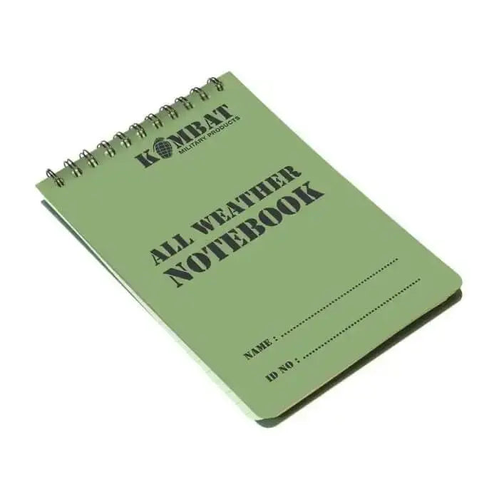 Kombat A6 Spiral Bound Waterproof Notebook - John Bull Clothing