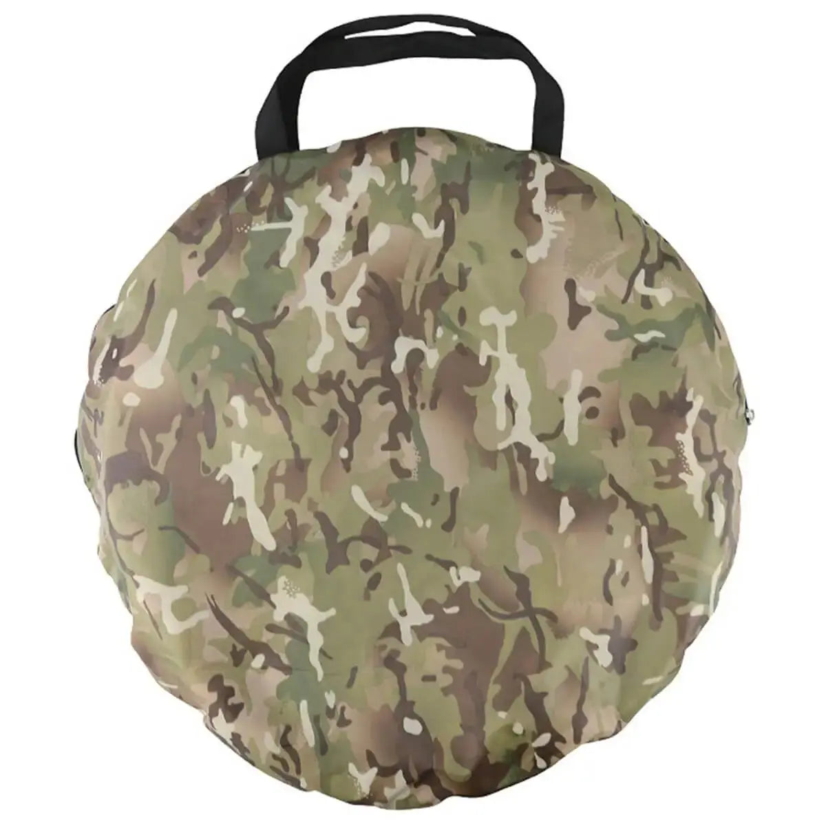 Camouflage carry bag for the Kombat Kids BTP Pop Up Play Tunnel, designed for easy storage and transport. Durable and lightweight for convenience.