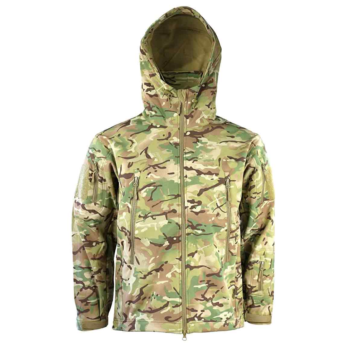 Kombat Patriot Soft Shell Jacket Front with Hood