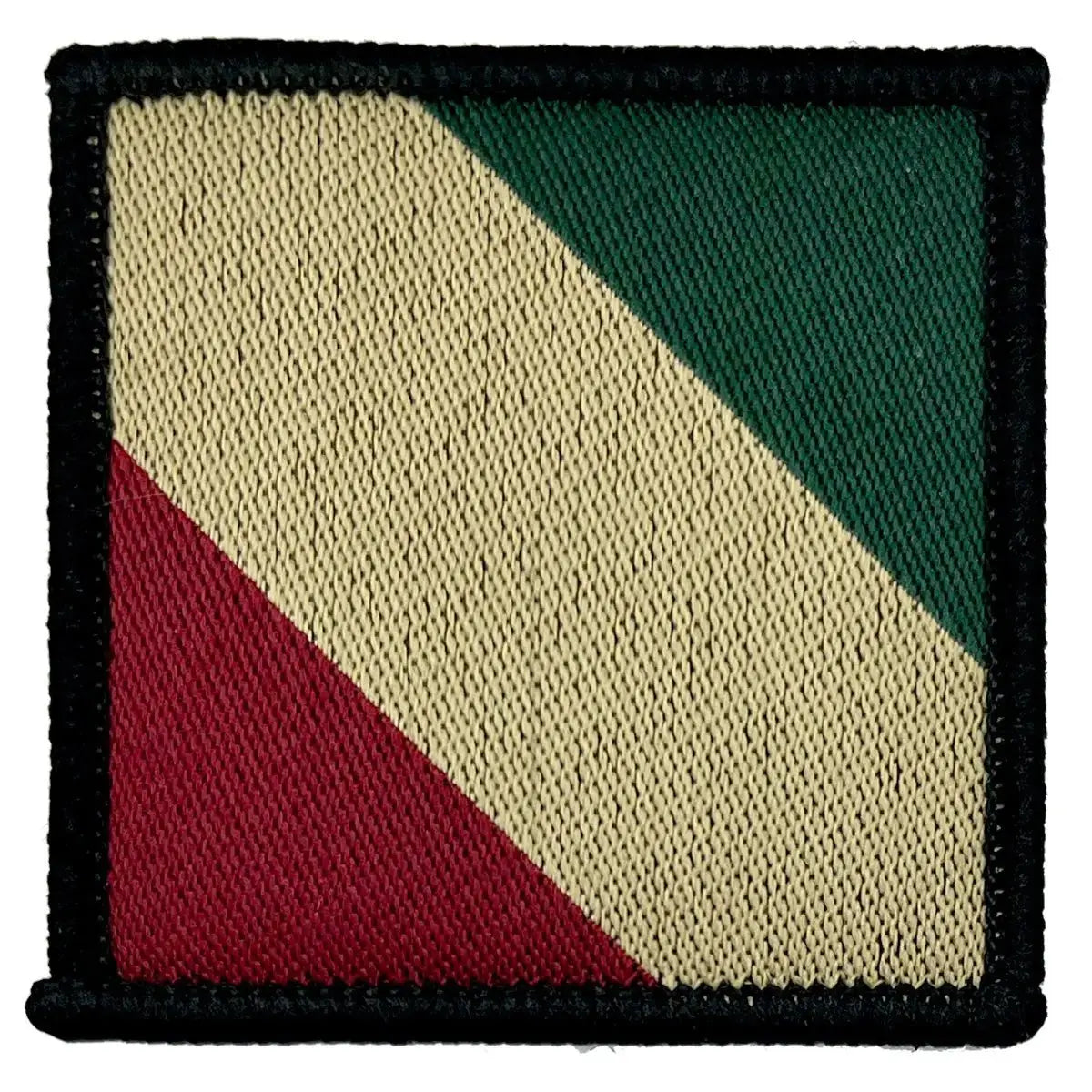 Single Mercian Regiment TRF patch with hook & loop backing in regulation pattern, showing green, cream, and red stripes for tactical recognition.