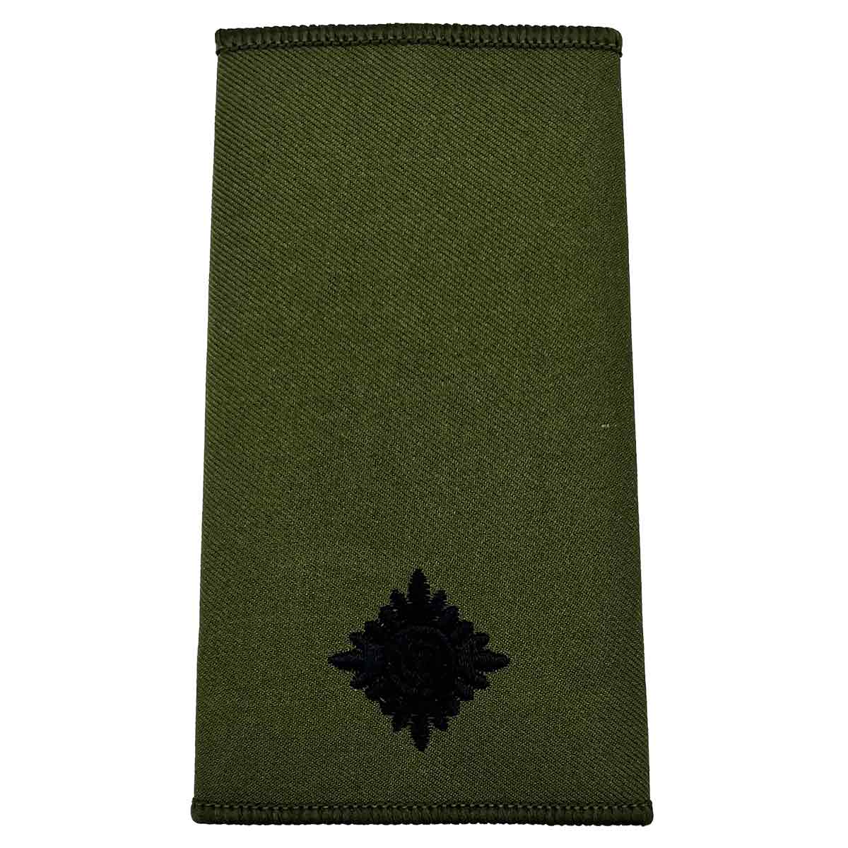 Olive Green Rank Slides with Black Embroidery (Pair) - John Bull Clothing