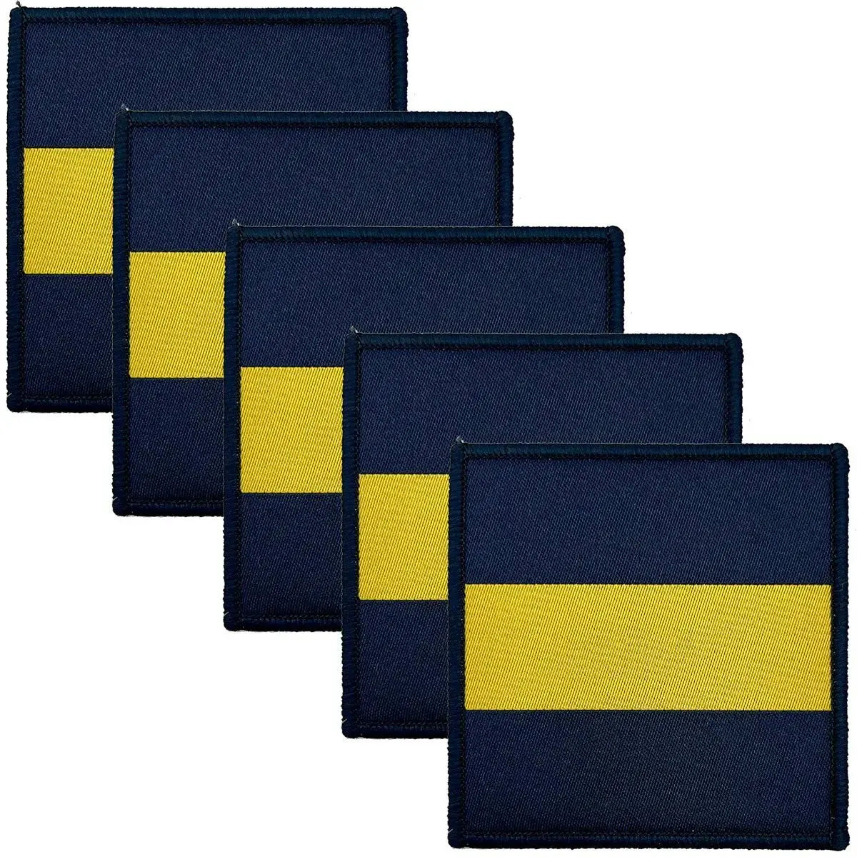 Pack of five Princess of Wales Royal Regiment PWRR DZ TRF tactical recognition flash patches, ideal for military uniform customization.