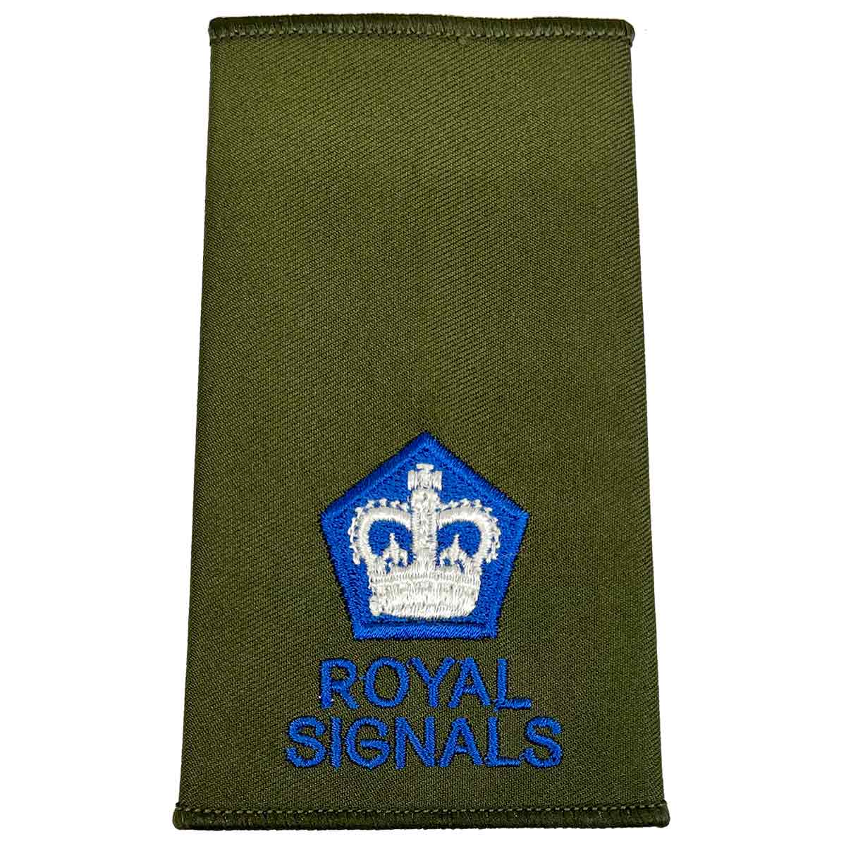 Royal Signals Olive Green Rank Slides (Pair) - John Bull Clothing