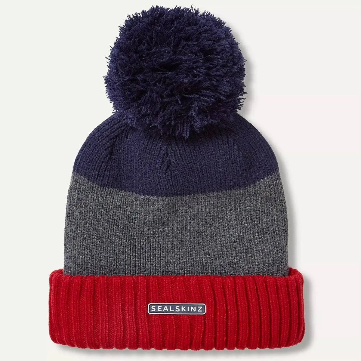 Sealskinz Flitcham Waterproof Fleece Lined Striped Bobble Hat - John Bull Clothing