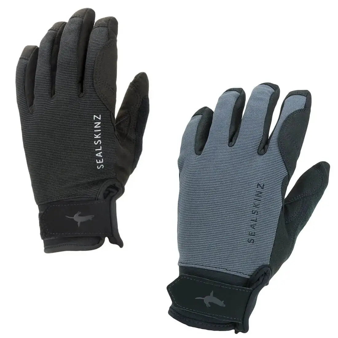 Sealskinz Waterproof All Weather Glove in black and grey with breathable polyester design, ideal for outdoor use from John Bull Clothing.