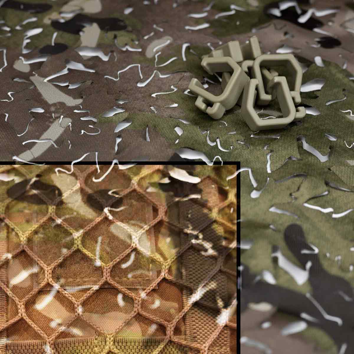 Spectre 20mm Helmet Scrim, 3D Leaf Scrim and Hooks Pack - John Bull Clothing