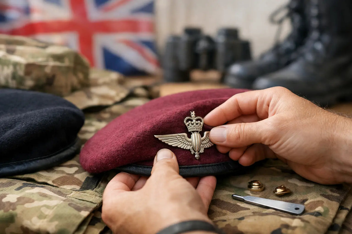 Beret Badge Placement Guide for British Forces Style