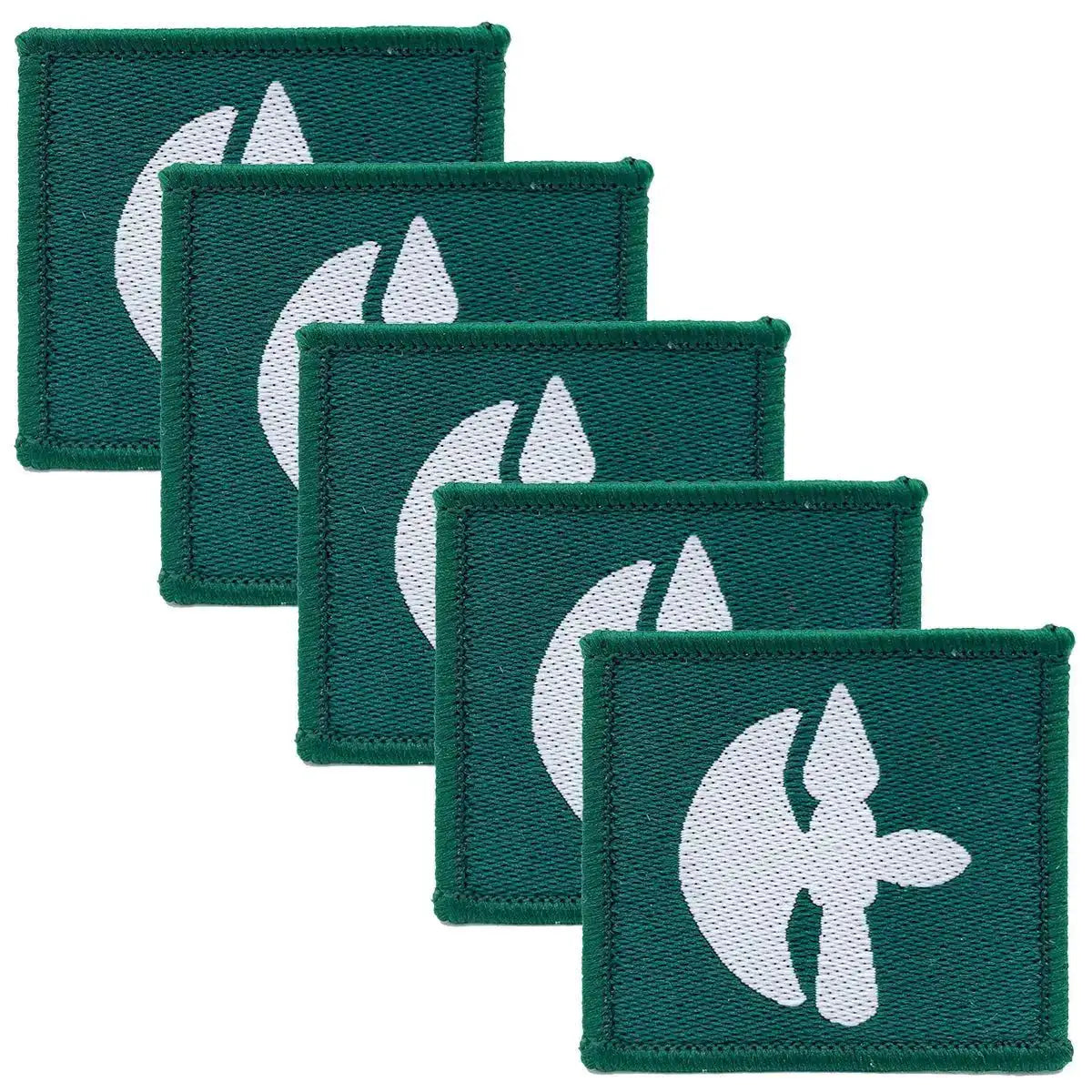Pack of five 102 Logistic Brigade TRF Hook & Loop Backing patches with regulation pattern design, perfect for military uniform customization. 5 Pack from  John Bull Clothing 