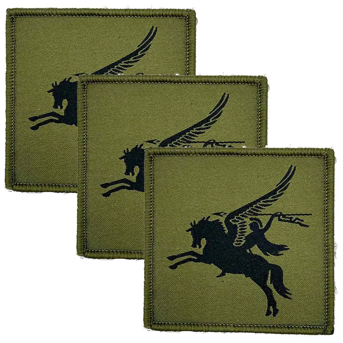 16 Air Assault (Pegasus) Brigade Hook & Loop Backing TRF - John Bull Clothing Green/Black (Subdued) from  John Bull Clothing 