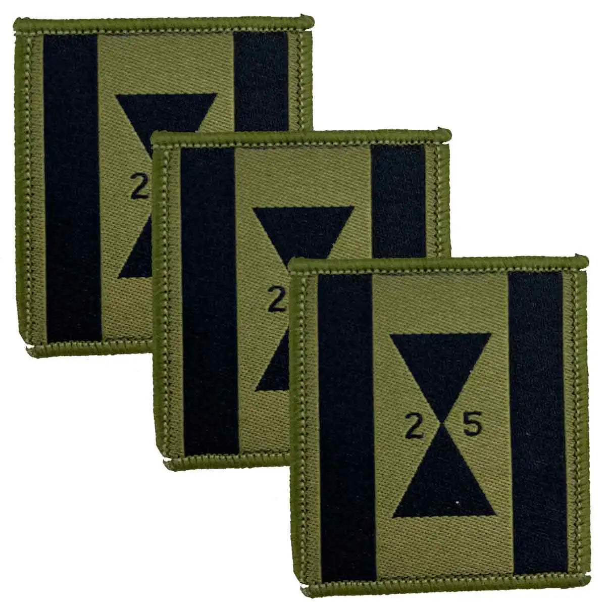 Set of three 25 Close Support Engineer Group TRF iron-on patches in green and black cotton, ideal for military uniforms from John Bulls. 3 Pack from  John Bull Clothing 
