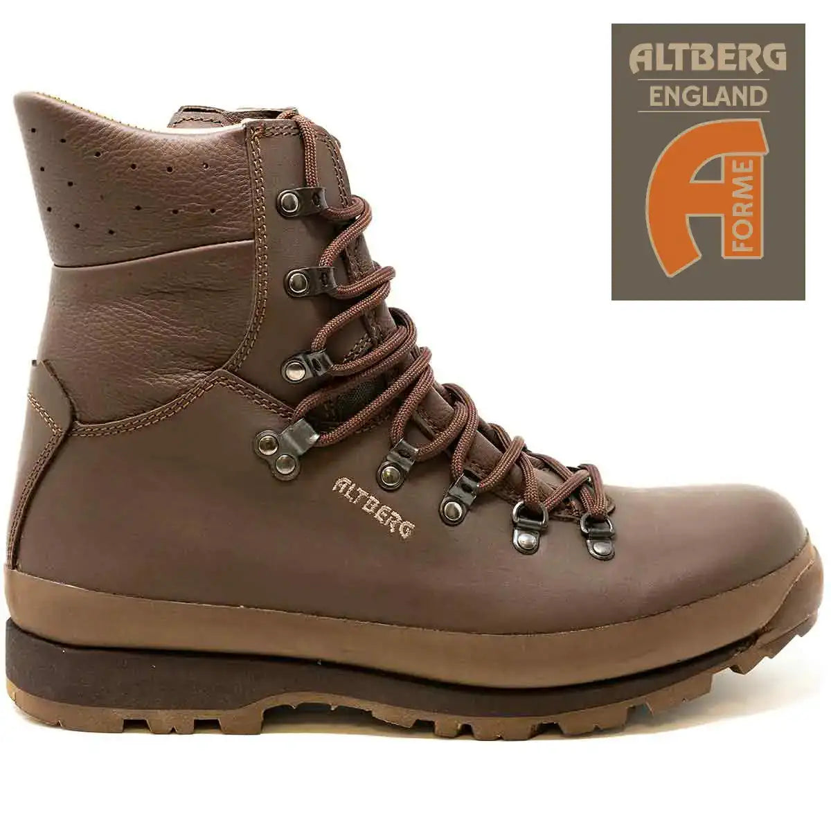 Altberg Military Ops MoD Brown Boot Side Profile with AForme Fitting  from  John Bull Clothing 