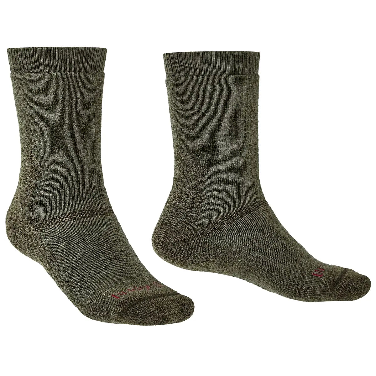 Bridgedale Explorer Merino Heavyweight Boot Sock - John Bull in green, designed for extreme cold and long treks with durable merino wool blend.