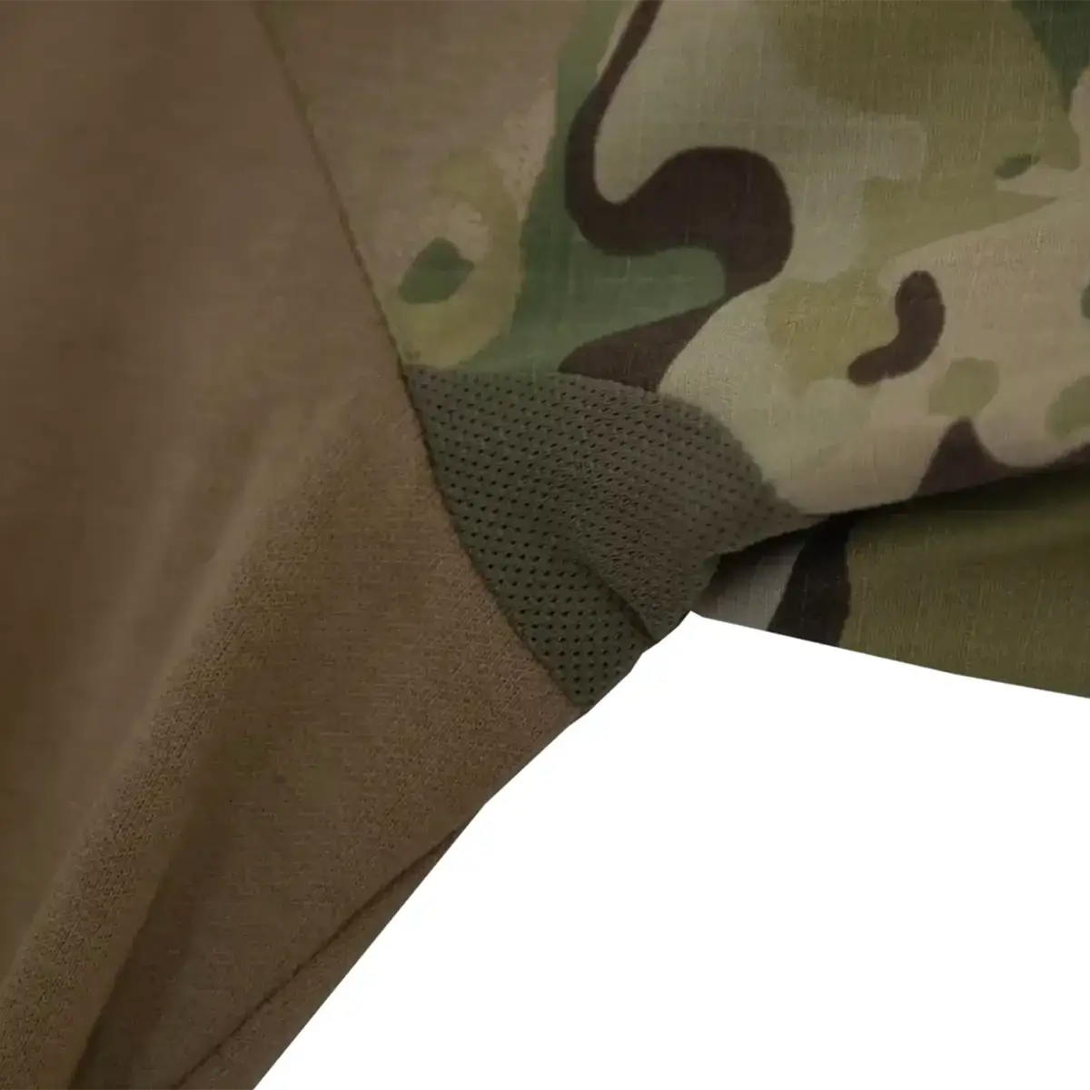 Camo combat shirt fabric with mesh ventilation panel  from  John Bull Clothing 