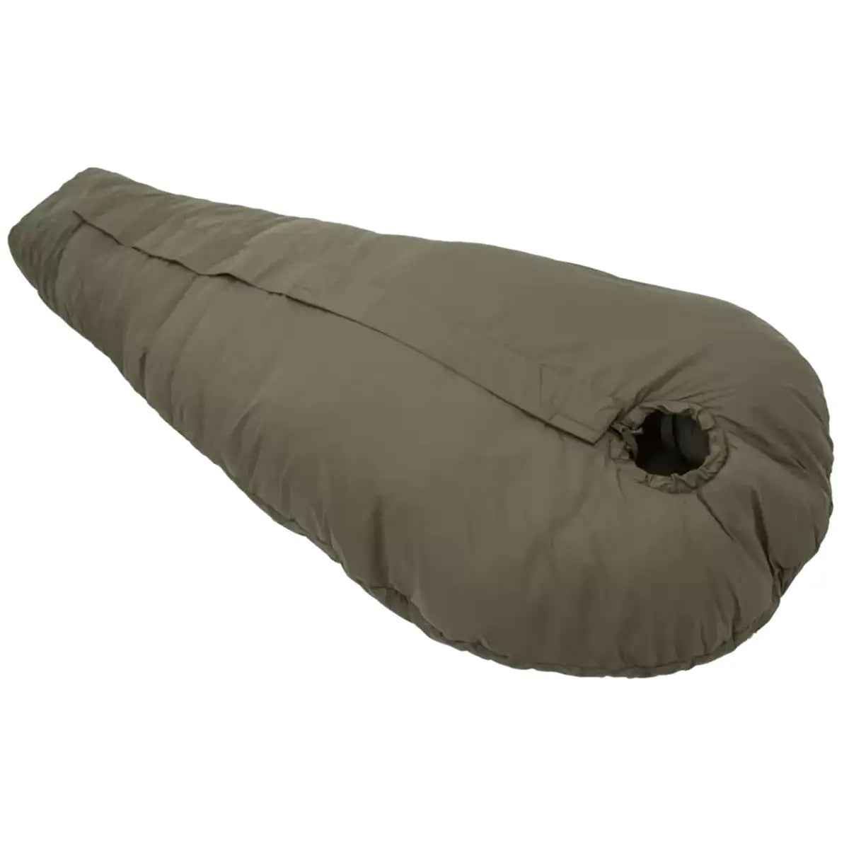 Carinthia Defence 4 Sleeping Bag in Olive Green, featuring a mummy-style design for optimal warmth and insulation in extreme outdoor conditions.  from  John Bull Clothing 
