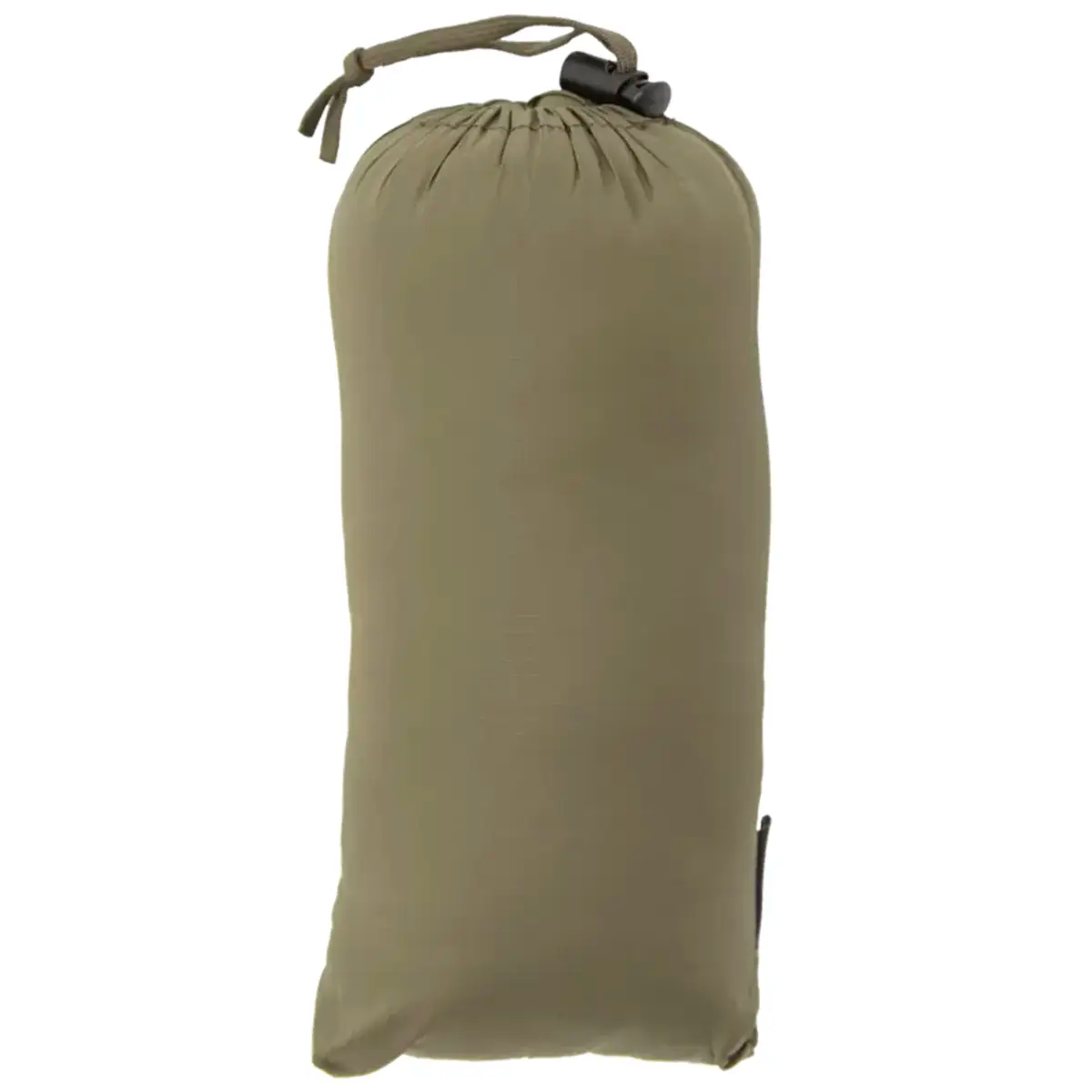 Olive green Carinthia travel pillow in drawstring storage bag, lightweight and portable for camping and outdoor use, SKU: JB1629-OG