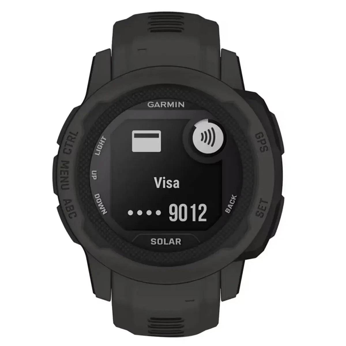Garmin Instinct 2S Solar Smart Watch with contactless payment feature, allowing secure transactions on the go with built-in NFC technology.