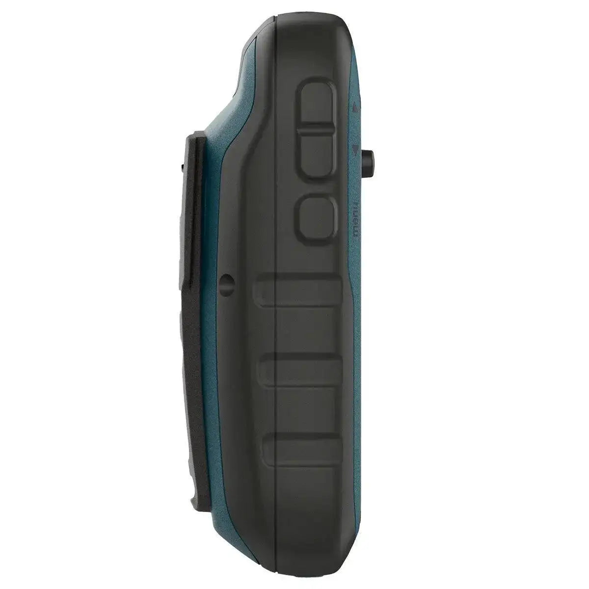 Side view of the Garmin eTrex 22x GPS device showcasing its ergonomic grip and durable buttons for easy navigation in challenging environments.  from  John Bull Clothing 