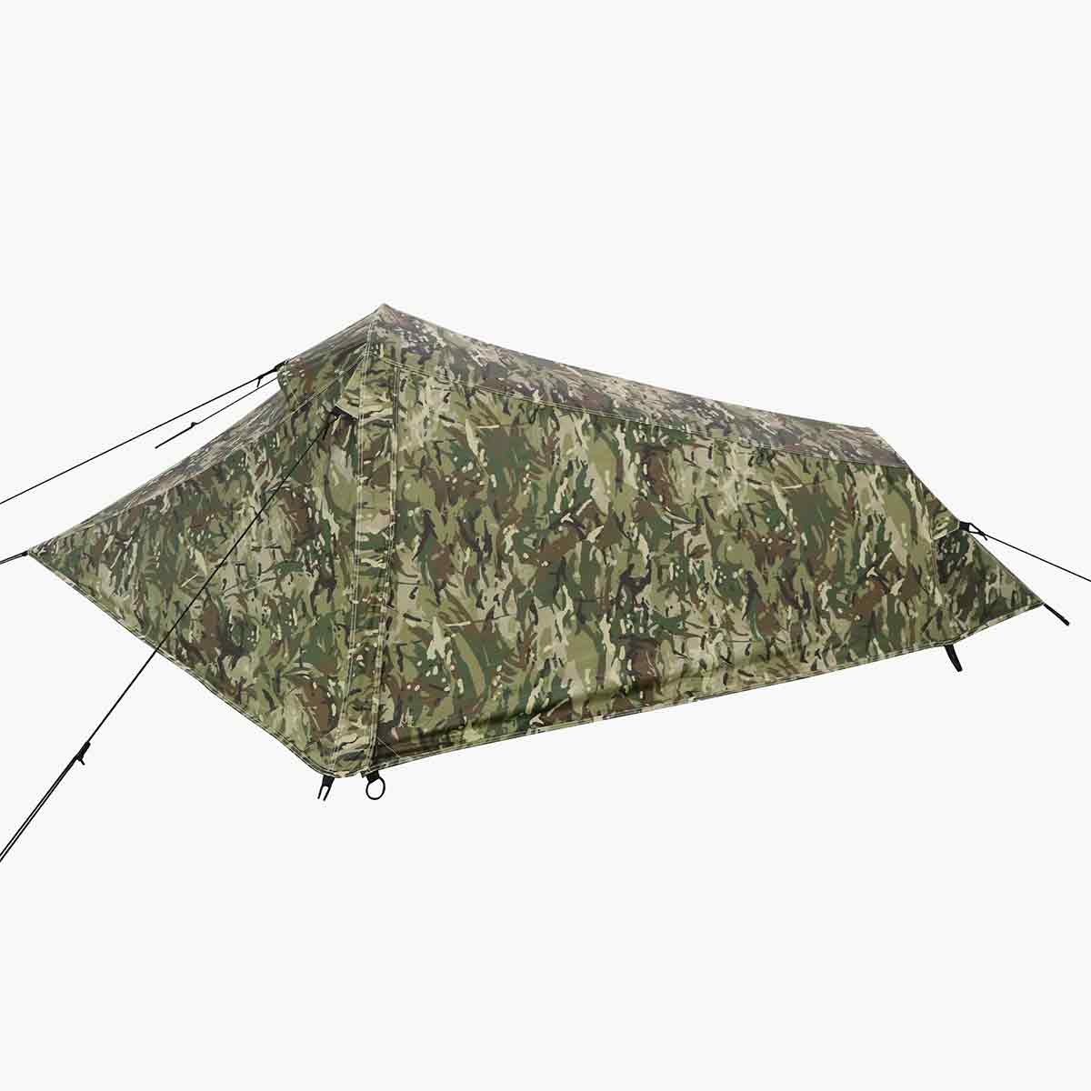 Highlander Blackthorn 1 Person Tent Gen 2 in multicam pattern, ideal for solo camping and DoE expeditions. Lightweight and compact for outdoor use.
