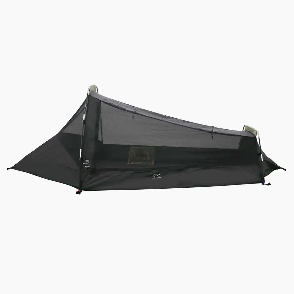Inner mesh layer of Highlander Blackthorn 1 Person Tent Gen 2, offering breathable insect protection for solo campers and hikers.  from  John Bull Clothing 
