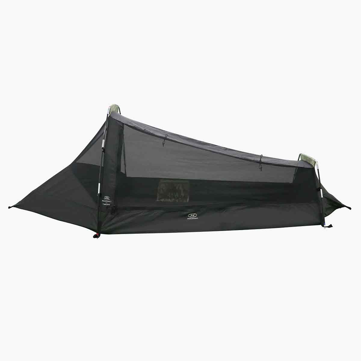 fresh and black 1 person tent Highlander Blackthorn 1 Gen 2 Tent